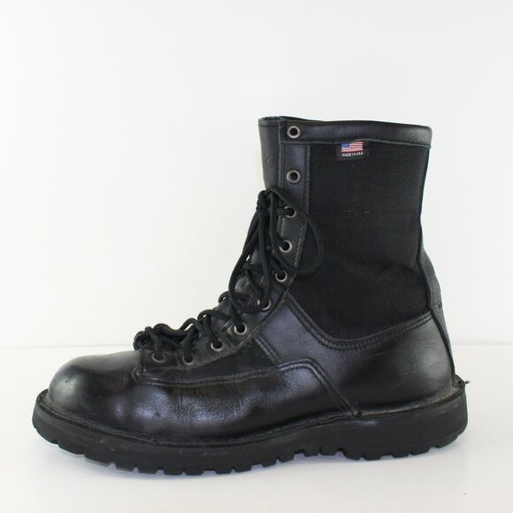 Danner Steel Toe Black Leather Combat Work Boots (9.5 US) - Picture 1 of 10